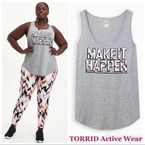 NWT TORRID Heather Grey Wicking Active Tank